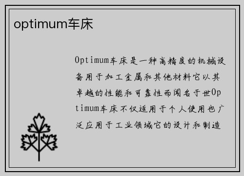 optimum车床